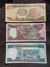 Charger l&#39;image dans la galerie, Swaziland : 10 + 20 + 50 Emalangeni 1998 NEUF (Ref 620)
