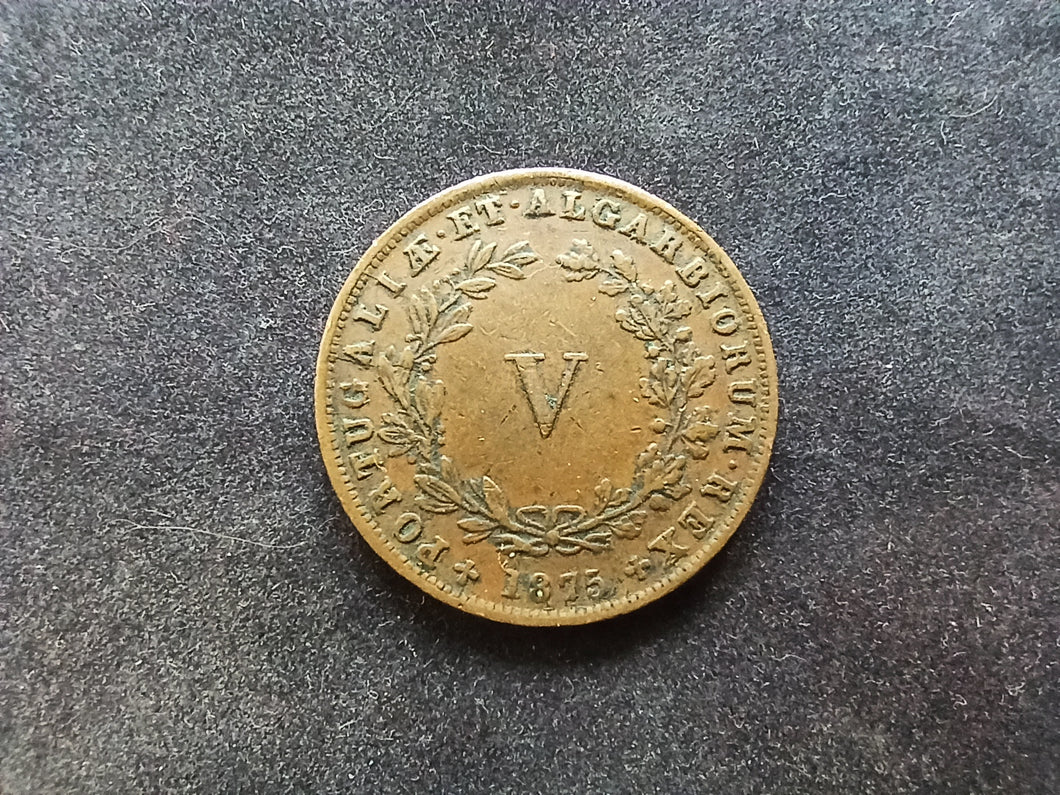 Portugal : 5 Reis 1875 (Ref 644)