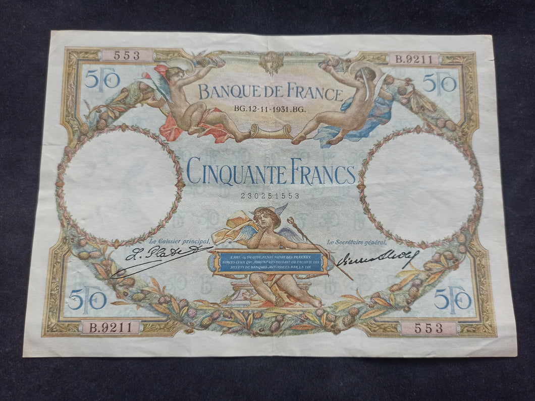 50 Francs Merson (12-11-1931) (Ref 672)