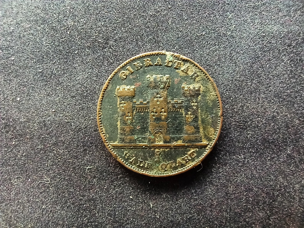 Gibraltar : 1/2 Quart 1842 (Ref 712)