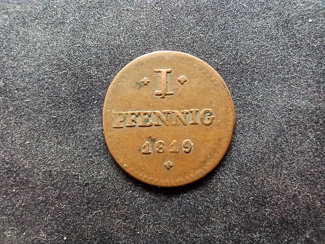 Allemagne : 1 pfennig 1819 Hesse - Darmstadt (Ref 714)