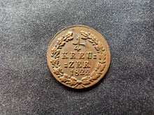 Charger l&#39;image dans la galerie, Allemagne : 1/4 Kreuzer 1822 Nassau (Ref 716)

