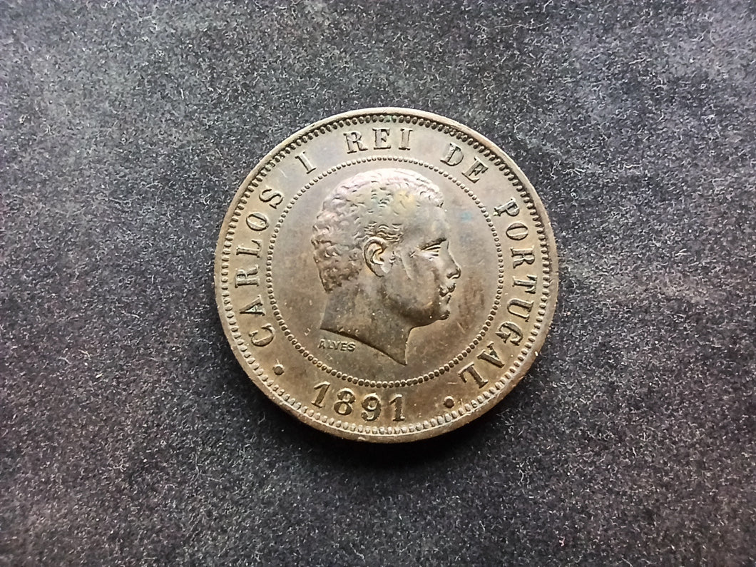 Portugal : 20 Reis 1891 (Ref 748)