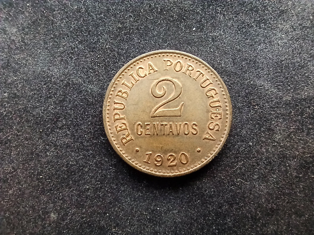 Portugal : 2 Centavos 1920 ; UNC (Ref 749)