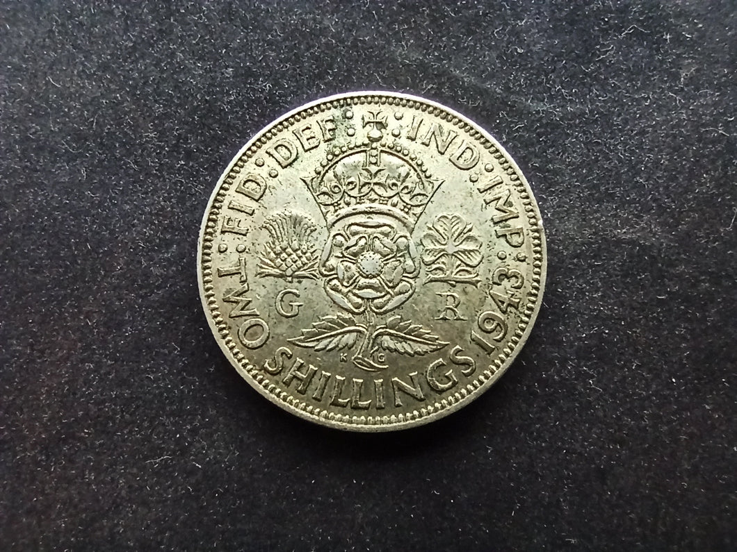 Angleterre / UK : 2 Shillings 1943 (Ref 753)