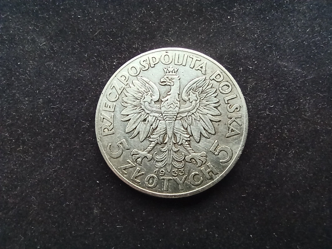 Pologne : 5 Zlotych 1933 Argent (Ref 767)