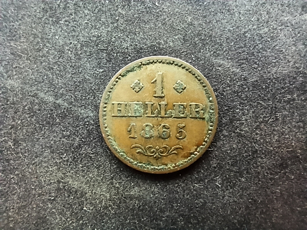Allemagne : Frankfurt : 1 Heller 1865 (Ref 759)