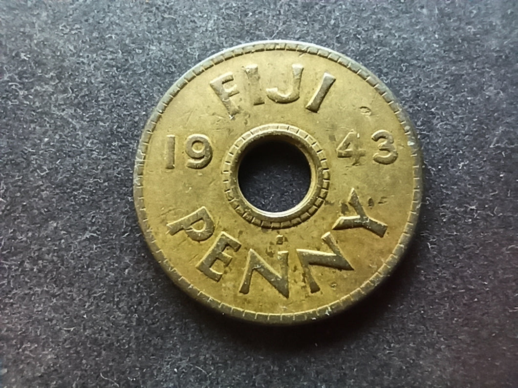 Fiji : Penny 1943 (Ref 822)
