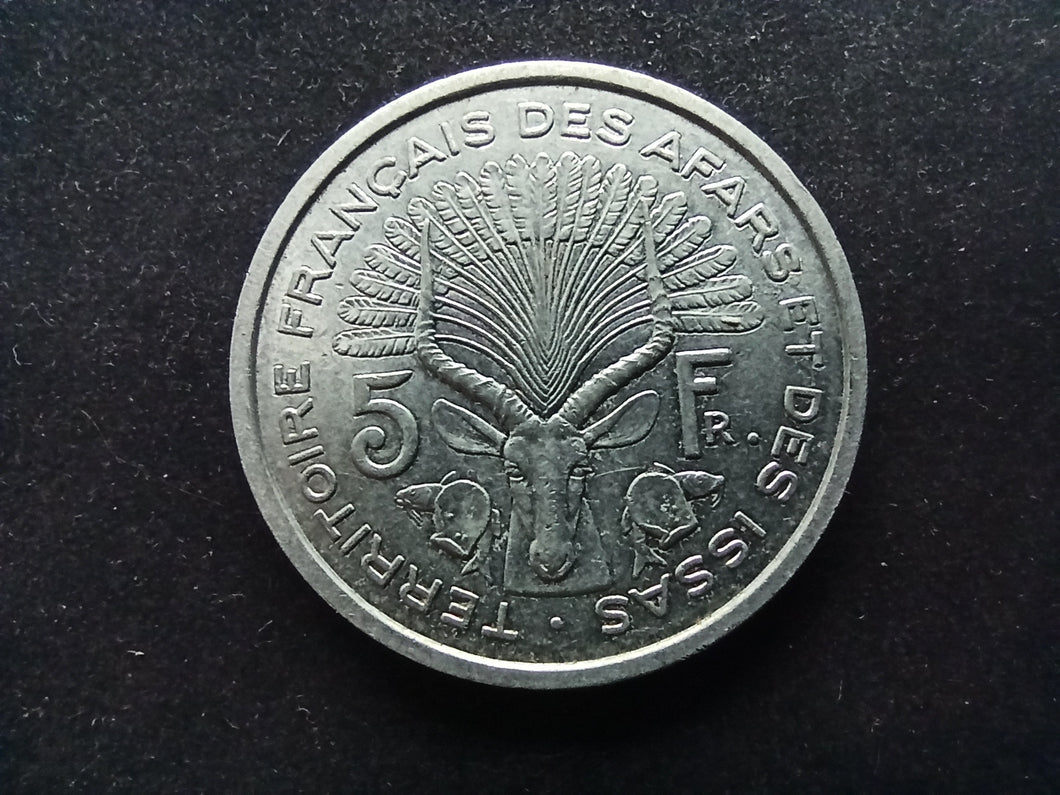 Afars & Issas : 5 Francs 1968 (Ref 842)