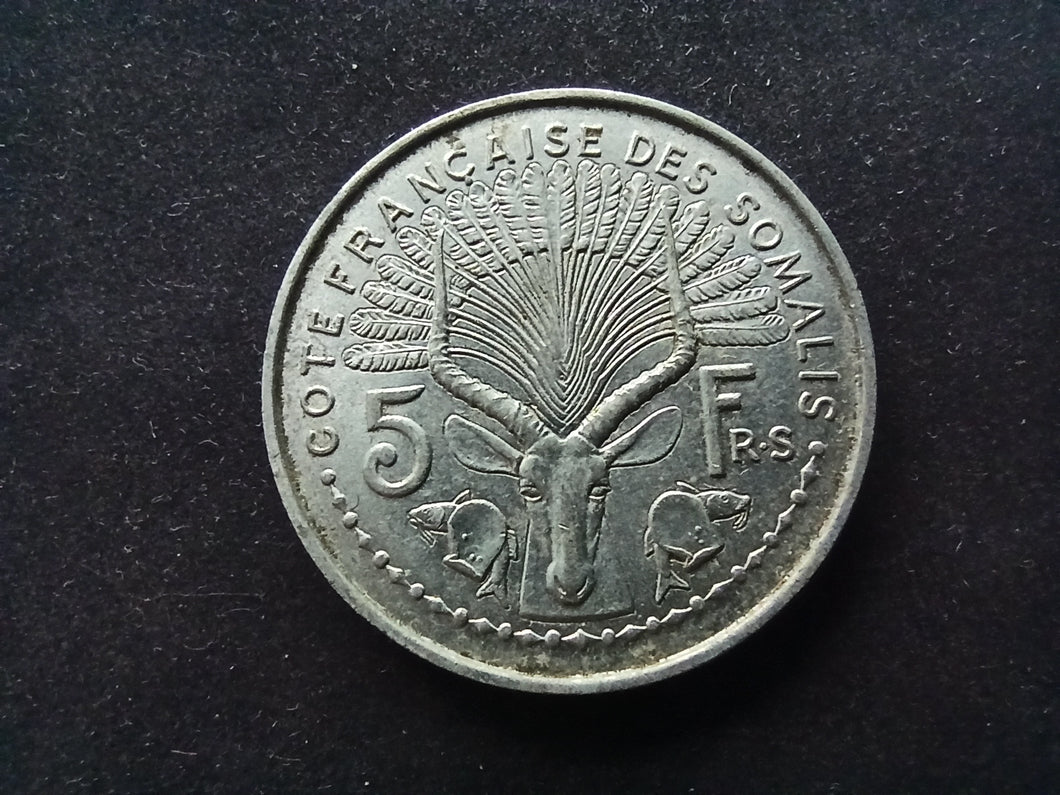 Somalis : 5 Francs 1959 (Ref 845)