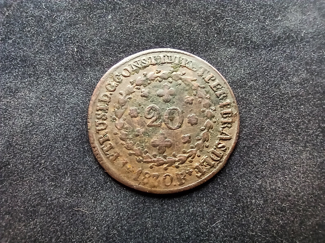 Brésil : 20 Reis 1830 (Ref 873)