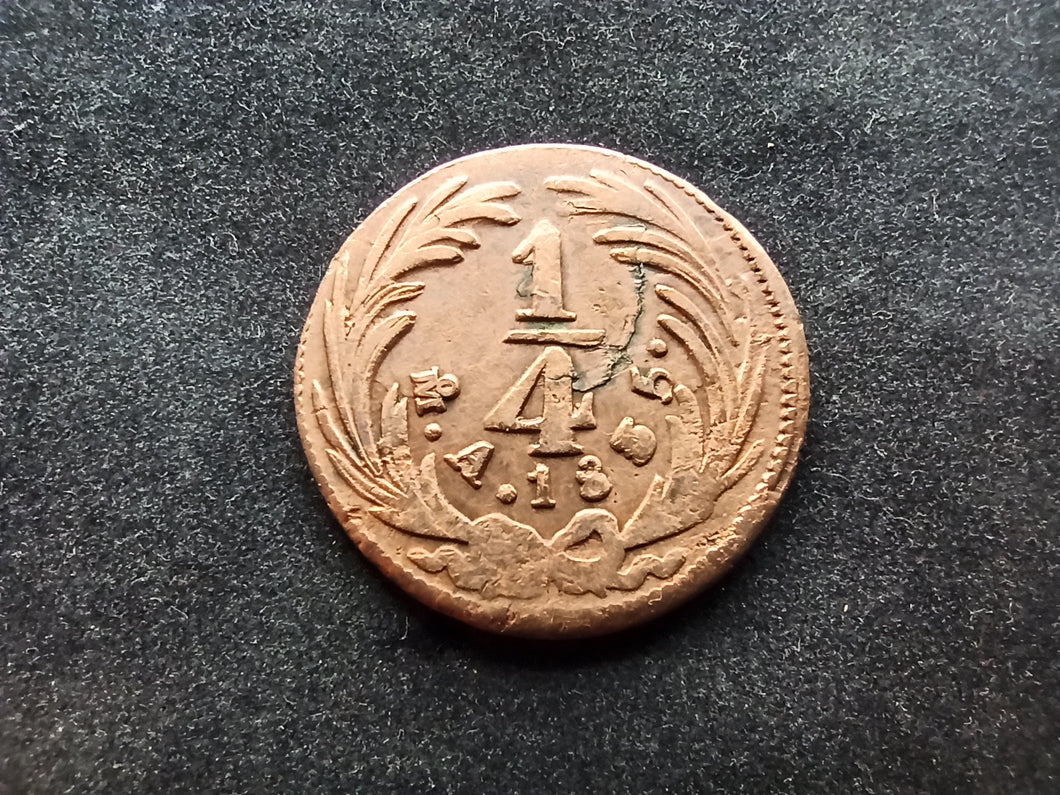 Mexique : 1/4 Real 1835 (Ref 878)