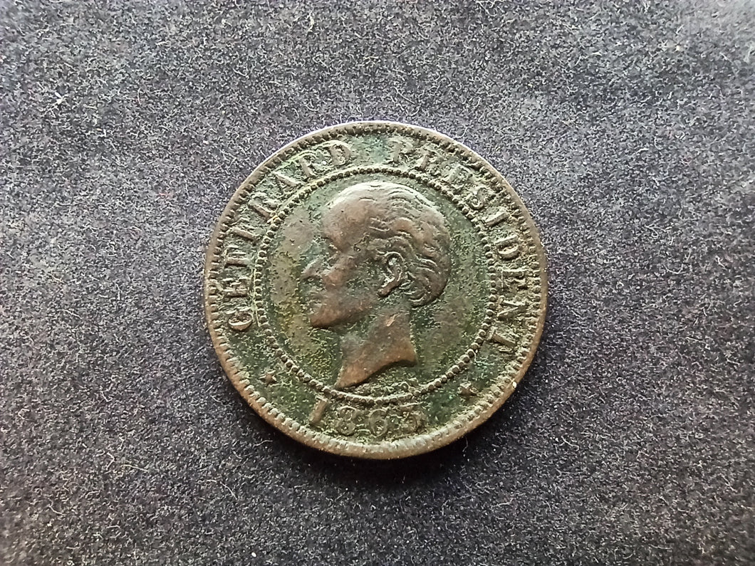 Haïti : 10 Centimes 1863 (Ref 891)