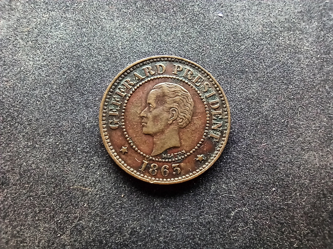 Haïti : 5 Centimes 1863 (Ref 892)