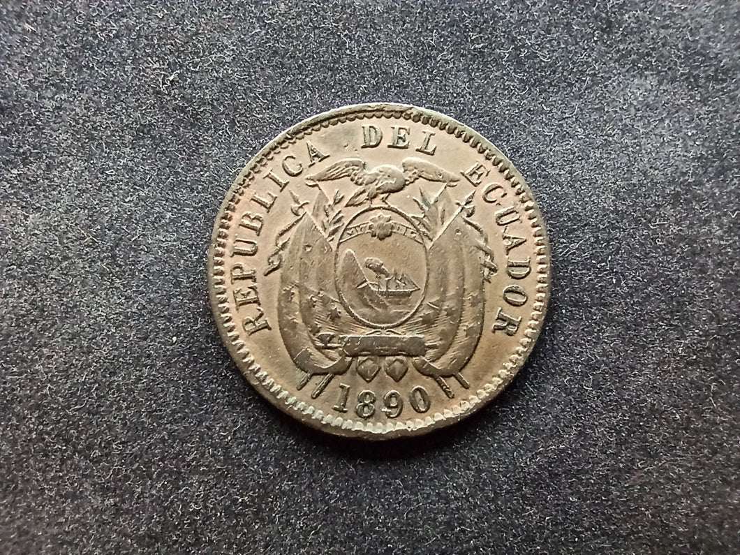 Equateur : Medio Decimo 1890 (Ref 903)