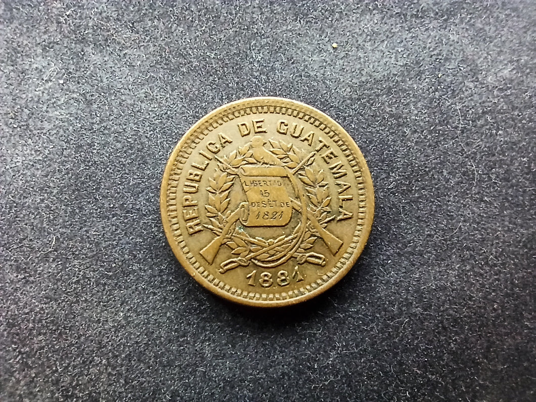 Guatemala : Un Centavo 1881 (Ref 909)