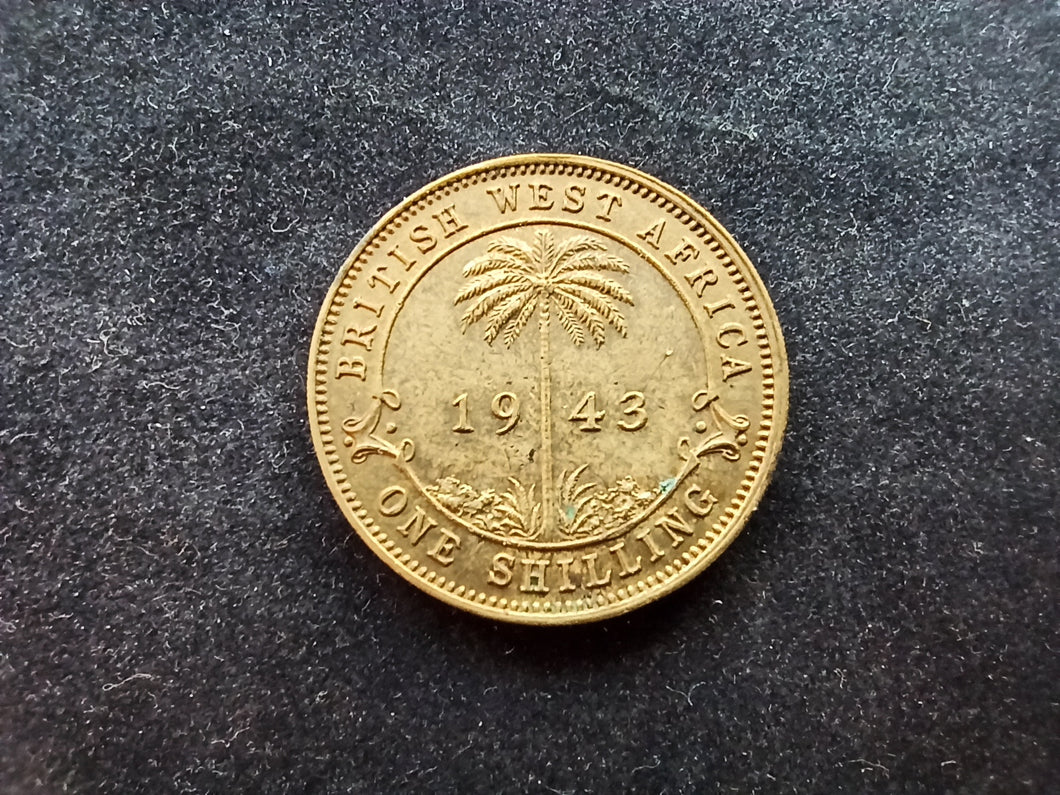 British West Africa : One Shilling 1943 ; Qualité (Ref 980)