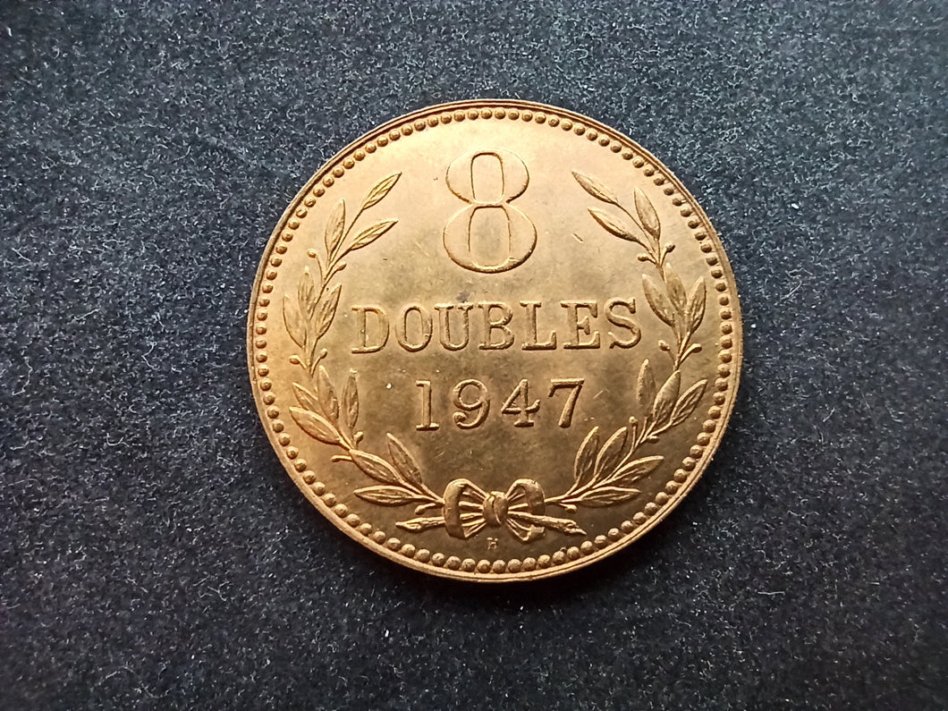 Guernesey : 8 Doubles 1947 (Ref 1000)