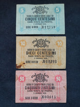 Charger l&#39;image dans la galerie, Italie : Lot 5 / 10 / 50 Centesimi 1918 (Ref 1018)
