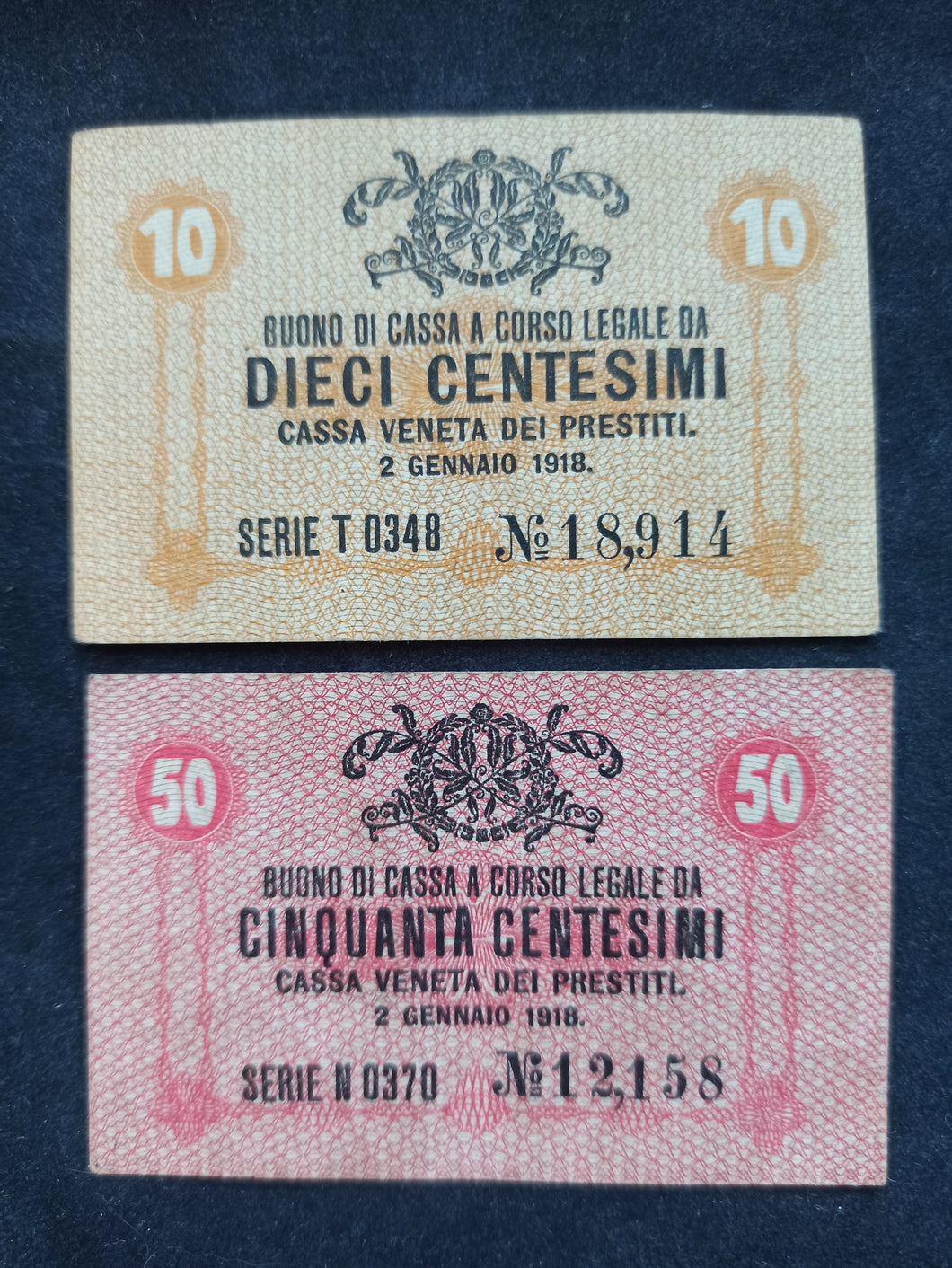 Italie : Lot 10 / 50 Centesimi 1918 (Ref 1020)
