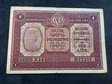 Charger l&#39;image dans la galerie, Italie : 1 Lire 1918 (Ref 1026)
