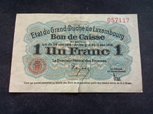 Charger l&#39;image dans la galerie, Luxembourg : 1 Franc 1918 (Ref 1031)
