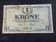 Charger l&#39;image dans la galerie, Danemark : 1 Krone 1921 (Ref 1040)
