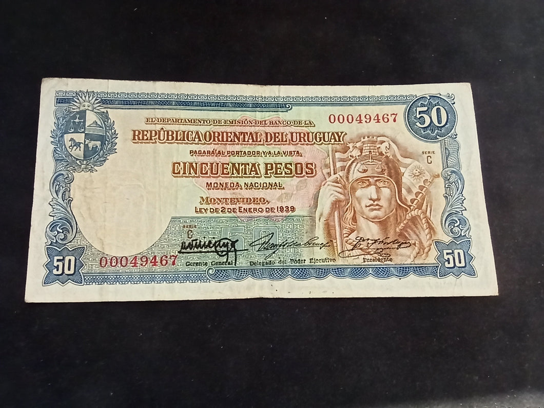 Uruguay : 50 Pesos 1939 (Ref 1062)