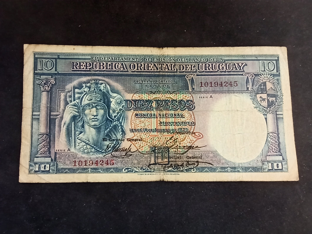 Uruguay : 10 Pesos 1935 (Ref 1061)