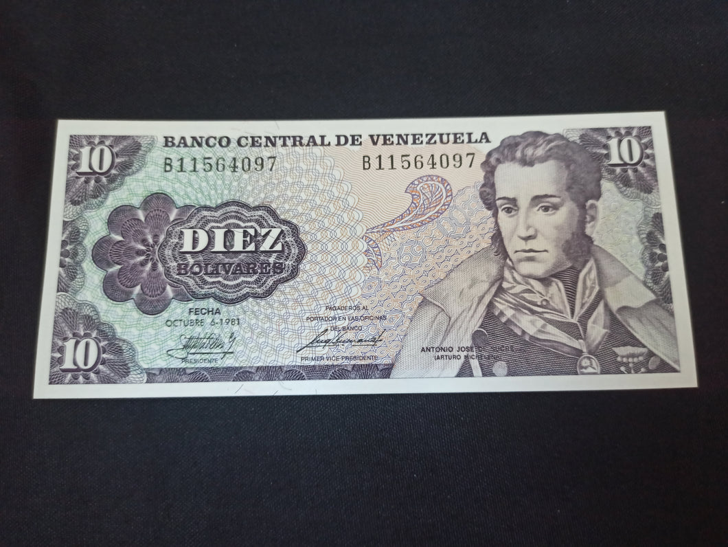 Venezuela : 10 Bolivares  1981 NEUF (Ref 1088)