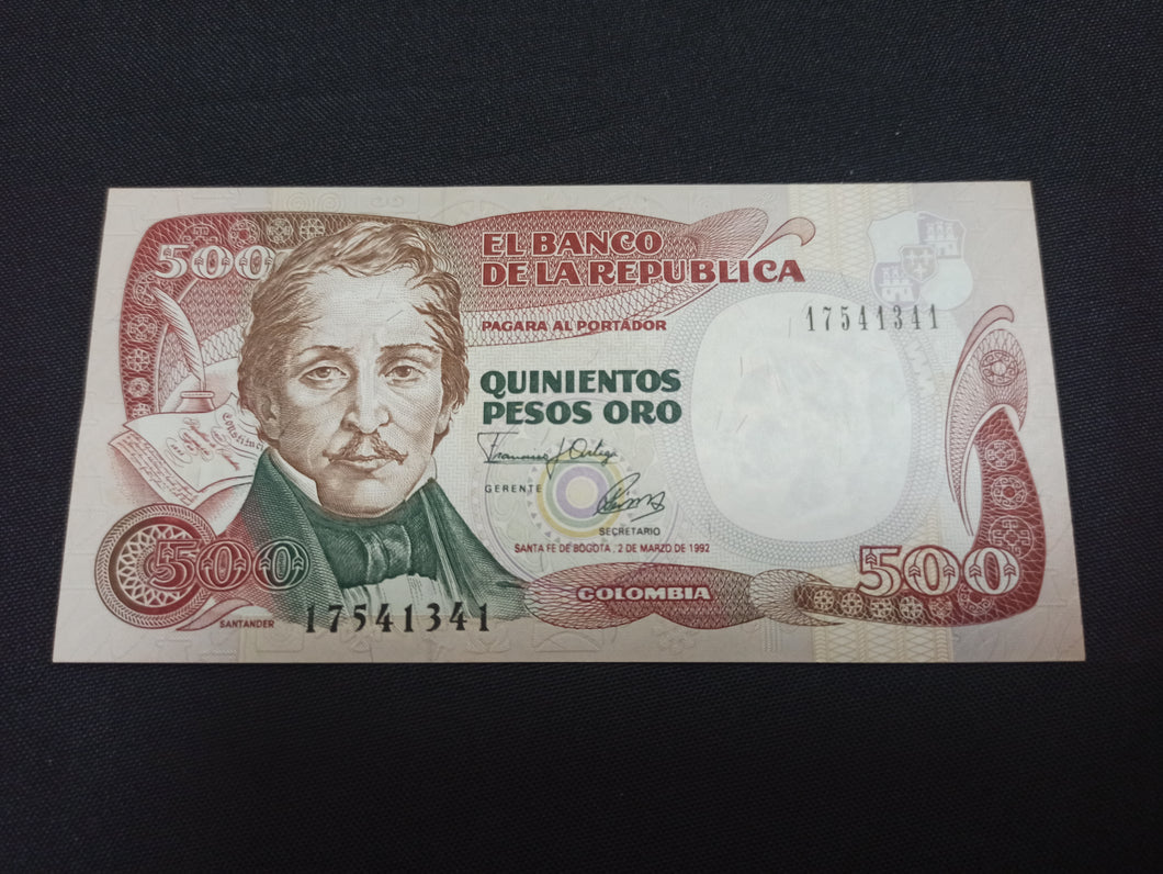 Colombie : 500 Pesos 1992 NEUF (Ref 1120)