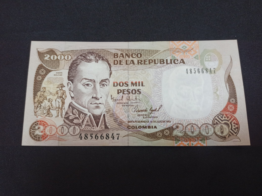 Colombie : 2000 Pesos 1993 NEUF (Ref 1122)