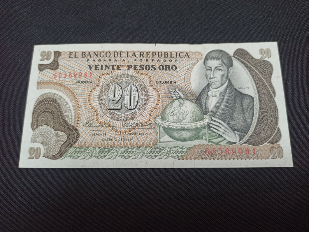 Colombie : 20 Pesos 1969 NEUF (Ref 1126)