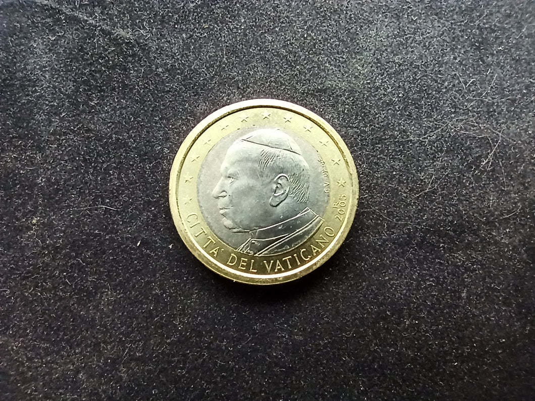 1 Euro Vatican 2005 Jean-Paul II ; Issue du Coffret BU 2005