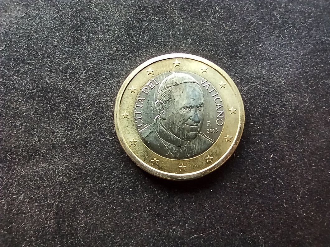 1 Euro Vatican 2015 François ; Issue du Coffret BU 2015