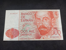 Charger l&#39;image dans la galerie, Espagne : 2000 Pesetas 1980 (Ref 1280)
