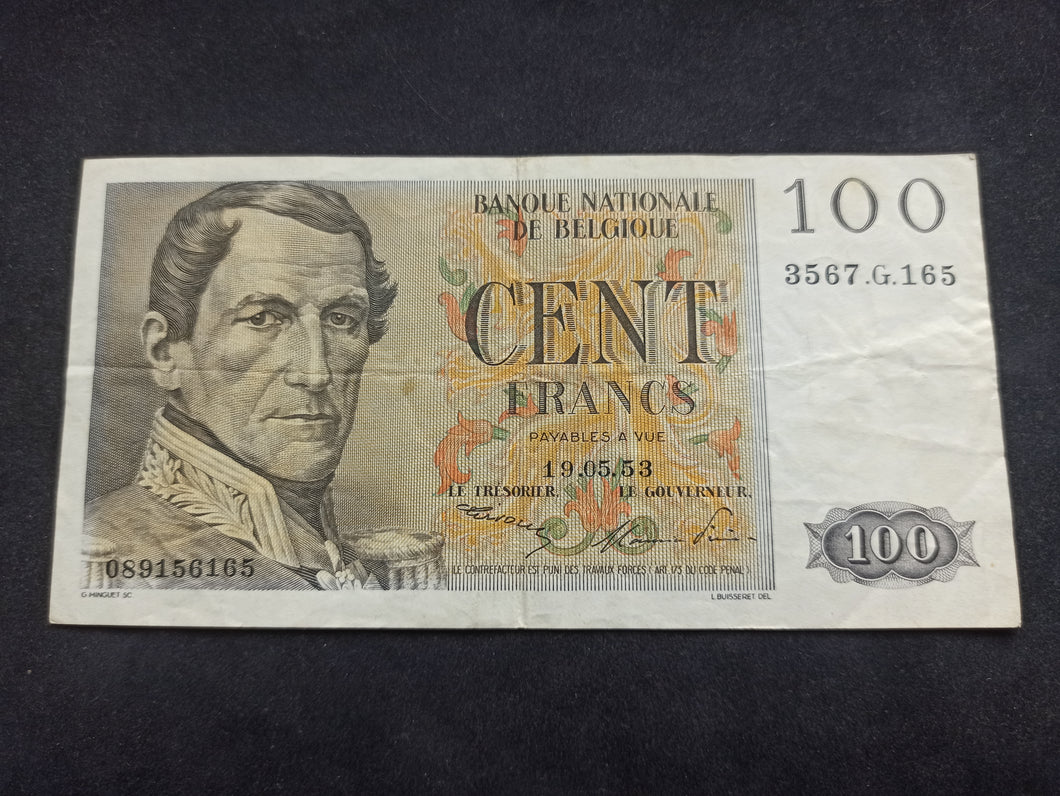Belgique : 100 Francs 1953 (Ref 1283)