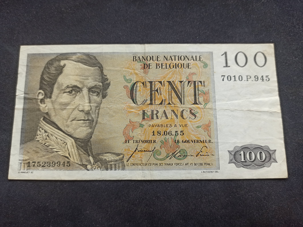 Belgique : 100 Francs 1955 (Ref 1284)