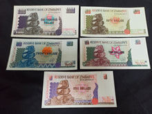 Charger l&#39;image dans la galerie, Zimbabwe : Série 5 à 100 Dollars 1995 / 1997 pNEUF (Ref 1234)
