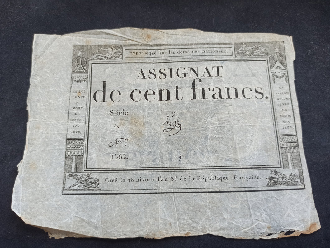 Assignat 100 Francs 18 nivose An 3 (Ref 1299)
