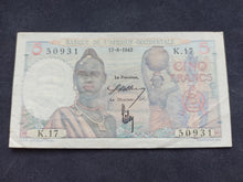 Charger l&#39;image dans la galerie, Afrique Occidentale : 5 Francs 1943 (Ref 1333)

