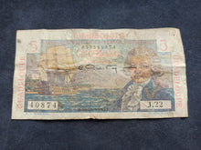 Charger l&#39;image dans la galerie, Guadeloupe : 5 Francs 1947 Bougainville (Ref 1344)
