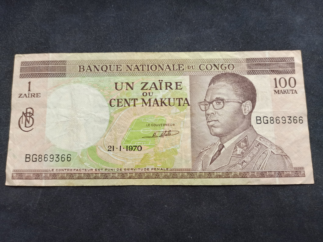 Congo : 100 Makuta 1970 (Ref 1348)