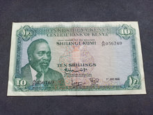 Charger l&#39;image dans la galerie, Kenya : 10 Shilingi 1968 (Ref 1349)

