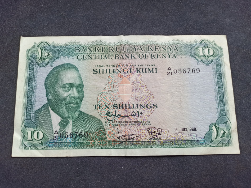 Kenya : 10 Shilingi 1968 (Ref 1349)