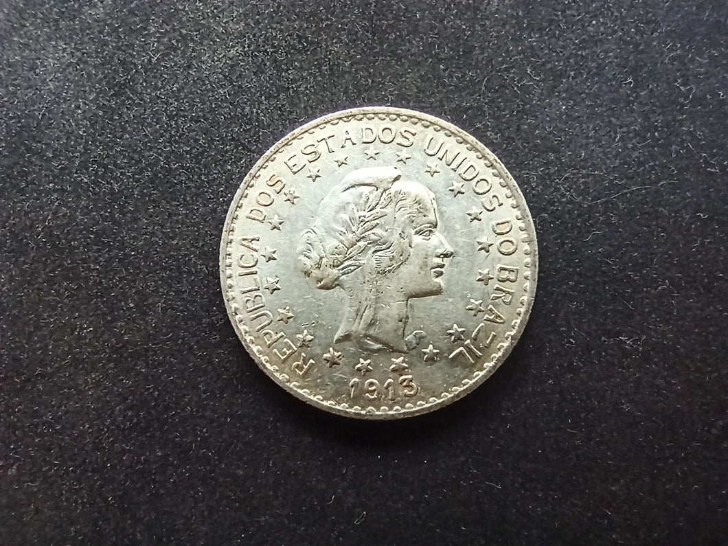 Brésil : 1000 Reis Argent 1913 A (Ref 1415)