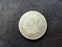 Charger l&#39;image dans la galerie, Vatican : 1 lire Argent 1866 An XXI Petit Buste (Ref 1457)
