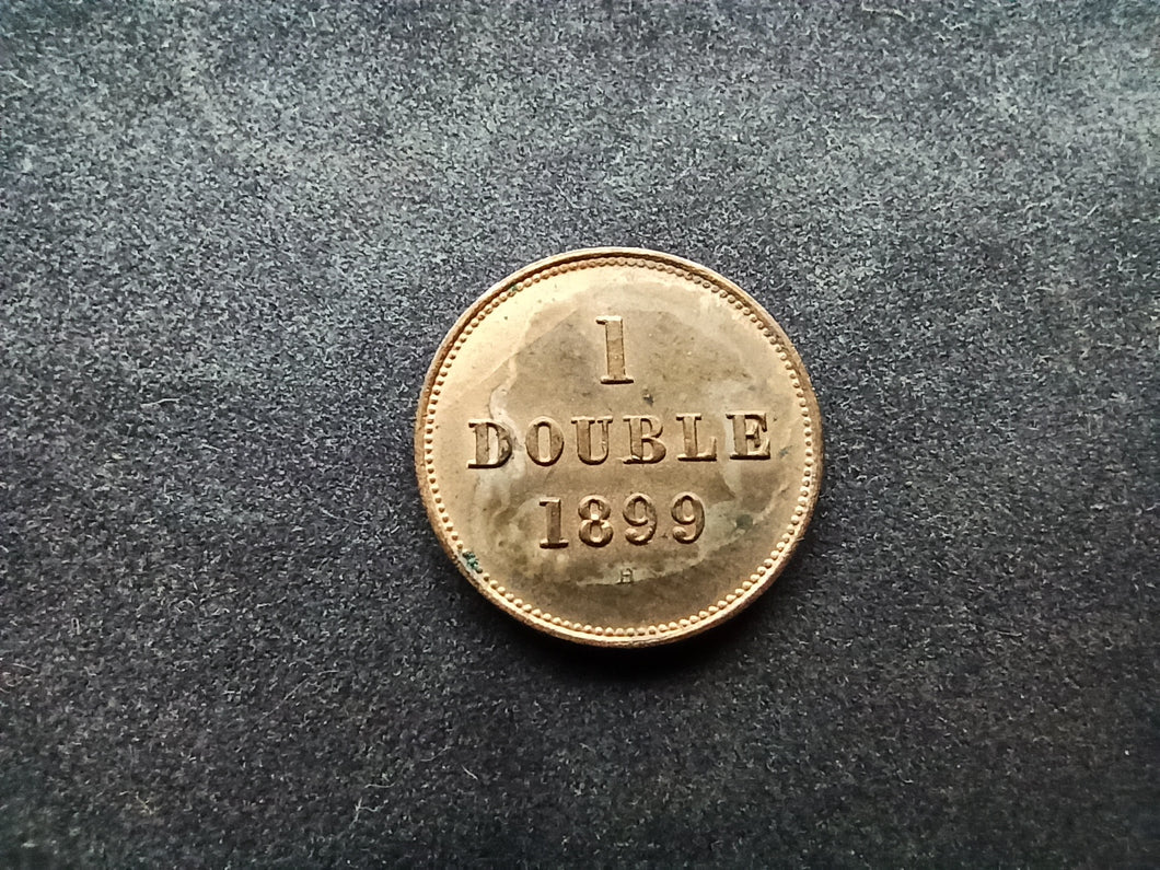 Guernesey : 1 Double 1899 (Ref 1493)