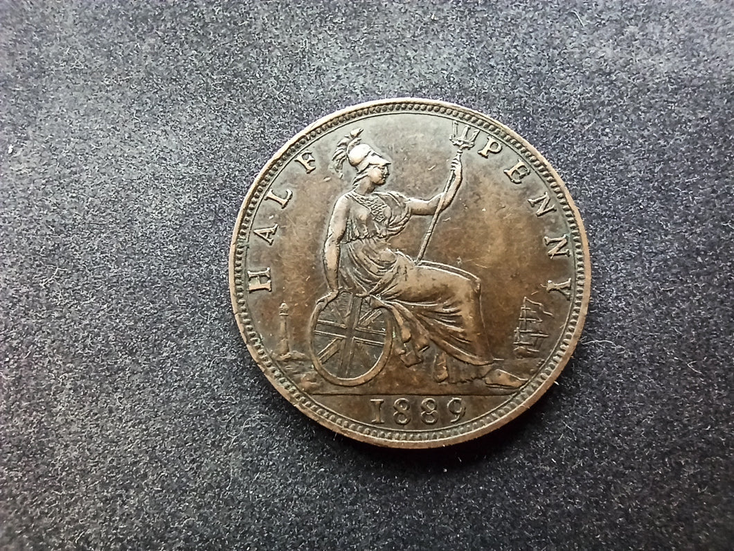 Royaume-Uni : Half Penny 1889 (Ref 1518)