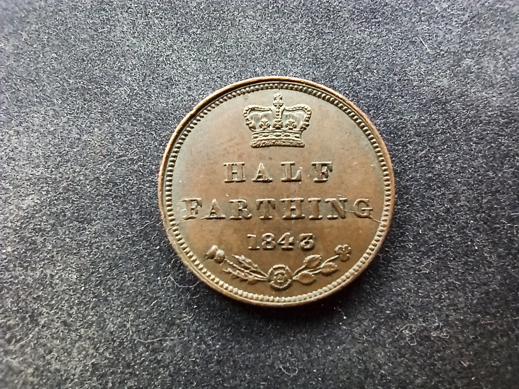 Royaume-Uni : Half Farthing 1843 ; Qualité (Ref 1521)